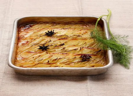 Gratin de fenouil et pommes de terre au pastis