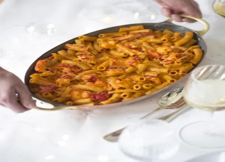 Gratin de macaronis au homard