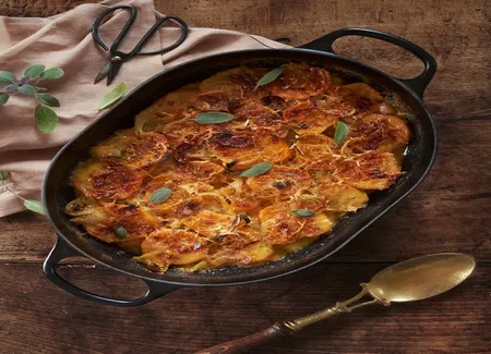 Gratin de patates douces à la sauge