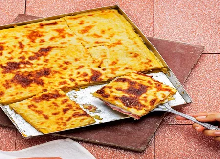 Gratin de polenta comme un croque-monsieur