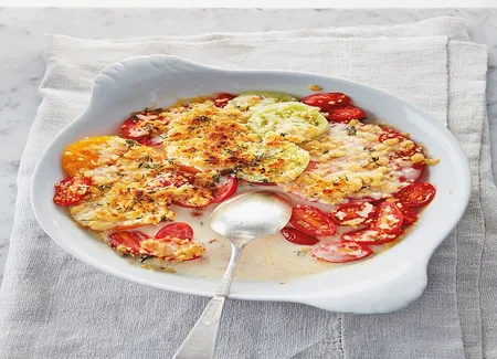 Gratin de tomates et noix de coco