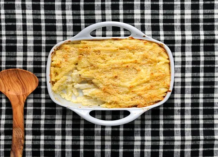 Gratin macaronis and cheese