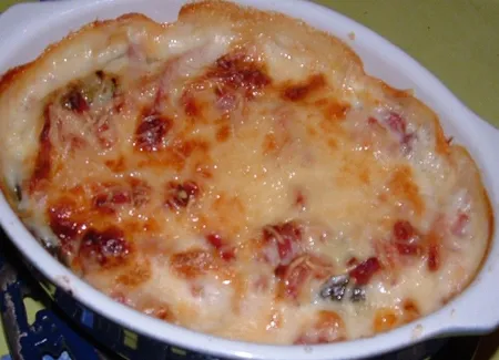 Gratin poireaux lardons