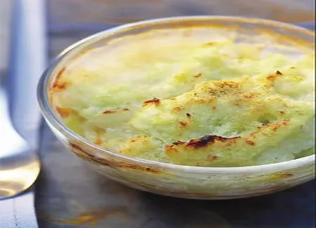 Hachis de haddock, pommes de terre et poireaux