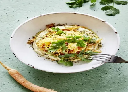 Houmous, carotte et grenade