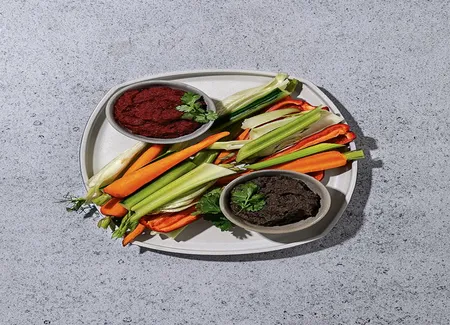 Houmous haricots blancs et noirs