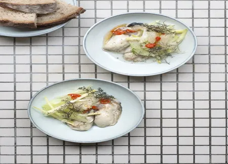 Huîtres au céleri et piment