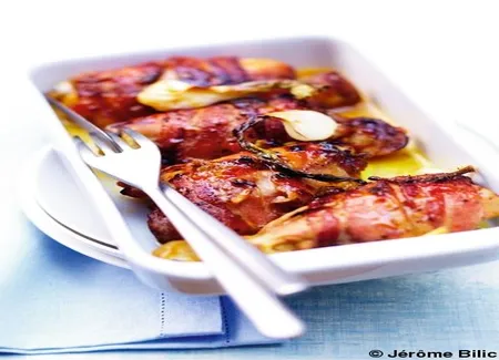 Lapin au lard et huile d'argan