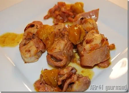 Lapin au porto et mirabelles