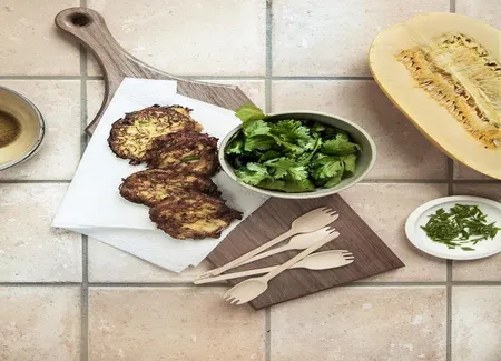 Latkes de courge spaghetti