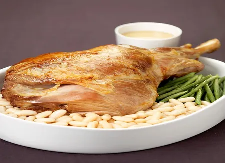 Le gigot à la crème et au cidre