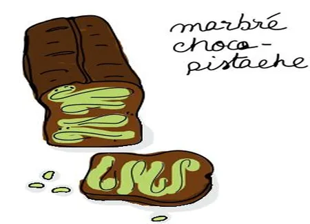 Le marbré chocolat-pistache de madame cammas