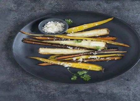 Légumes grillés et racine de raifort