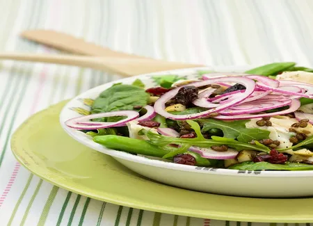 Lentilles aux épinards et saumon fumé