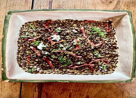 Lentilles béluga au café