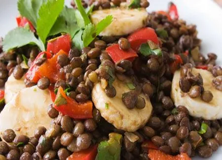 Lentilles et poivrons