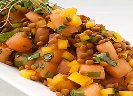Lentilles sucrées, vinaigrette au miel