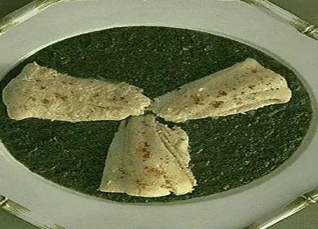 Limandes à la mousse de persil