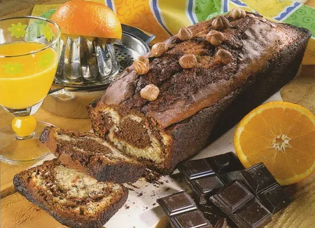 Marbre chocolat et noisettes