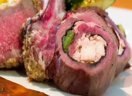 Magret au foie gras et aux morilles