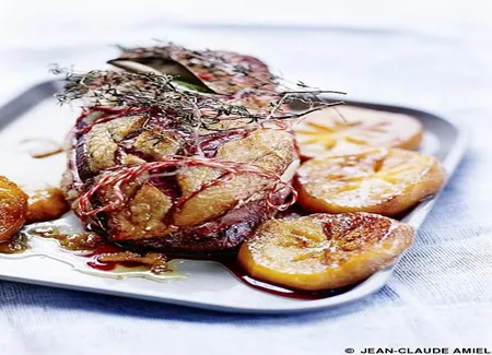 Magrets de canard au miel et kakis rôtis
