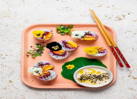 Makis de printemps sauce cacahuète