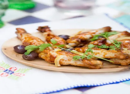 Manchons de poulet olives-citron-coriandre