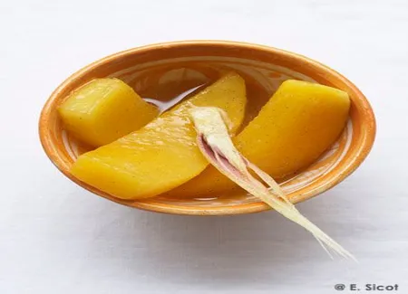 Mangue rôtie à la vanille