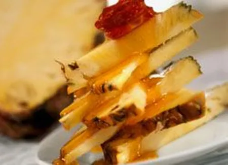 Mangues et ananas à la plancha