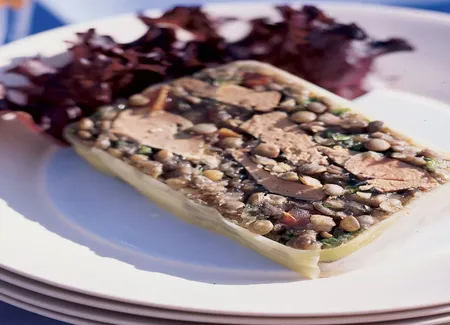 Terrine de foies de volaille aux lentilles