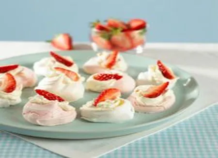 Meringues à la crème de fraises