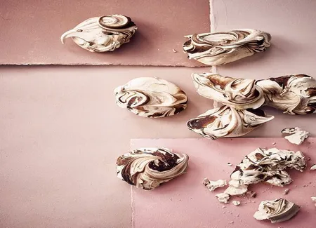 Meringues marbrées au chocolat