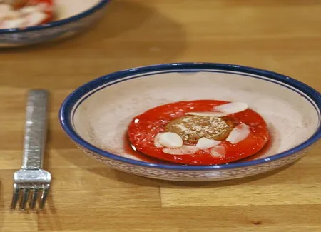 Mes pêches pochées à l'amaretto