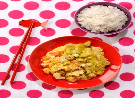 Miettes de poisson au poireau