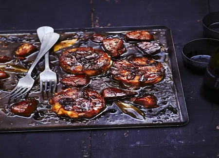 Mignon de porc confit à l'orange, galettes de purée