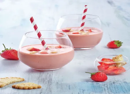 Milk-shake tarte aux fraises »
