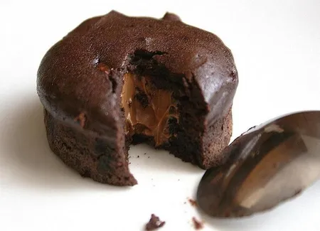 Moelleux au chocolat au coeur fondant de praliné