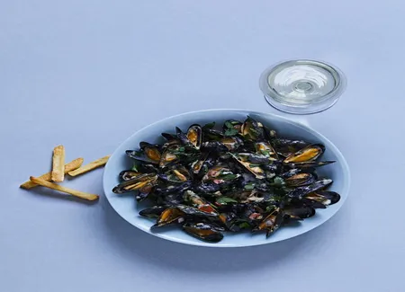 Moules au bleu