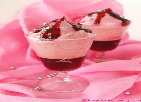 Mousse framboises-gingembre façon meringue italienne