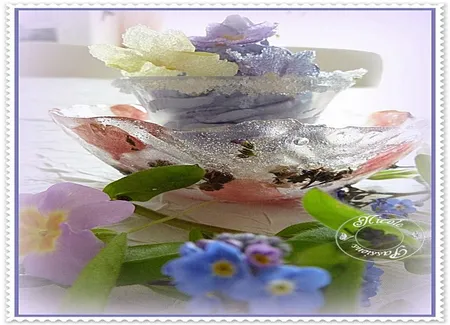 Mousse à la violette et aux primevères