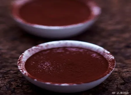 Mousse au chocolat à l'orange et au cacao