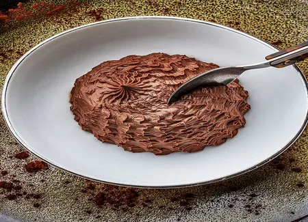 Mousse au chocolat noir à base de crème fouettée