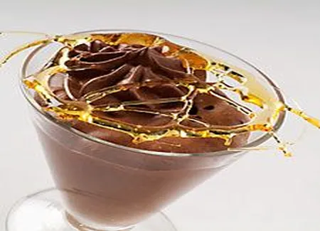 Mousse choco-éclats de caramel
