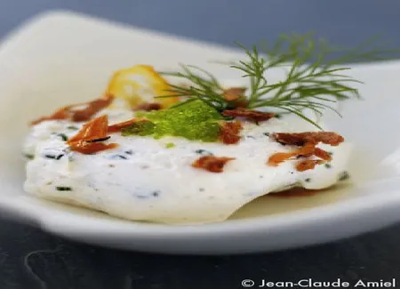 Mousse citronnée aux herbes