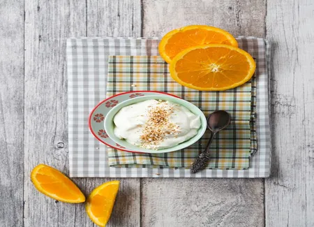 Mousse de fromage blanc à l'amande amère