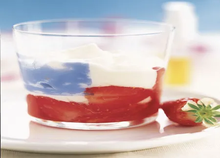Mousse de fromage blanc au géranium rosat et fraises