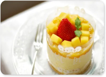 Mousse glacée légère à la mangue
