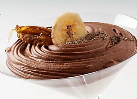 Mousseline choco-banane et fève tonka
