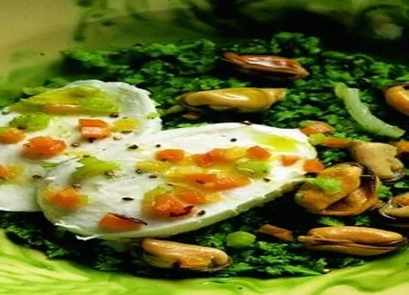Mozzarella, brocolis et moules