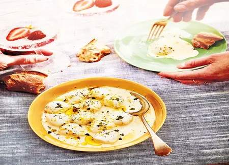 Mozzarella marinée à la crème et au citron